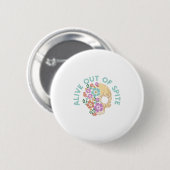 Levend Uit Ste Skull Citaat Ronde Button 5,7 Cm (Voorkant /achterkant)