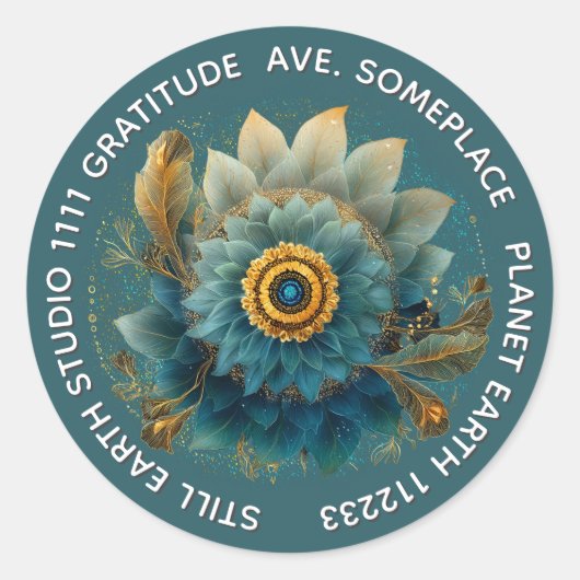 Levend Veld | Mandala Ronde Sticker (Voorkant)