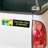 Levend vrij als een Bumpersticker voor botervliege (Op Truck)