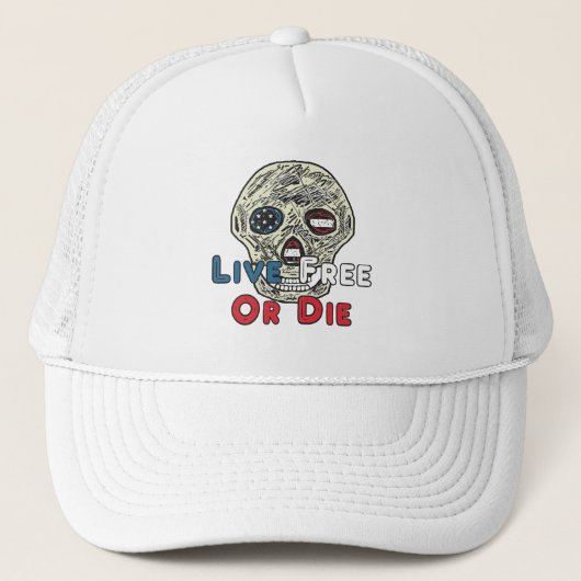 Levend vrij of sterven trucker pet (Voorkant)