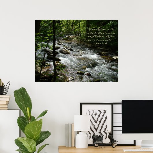 Levend water II-poster Poster (Thuiskantoor)