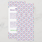 Levend waterverf bloemmotief wilde bloemen menu (Voorkant / Achterkant)