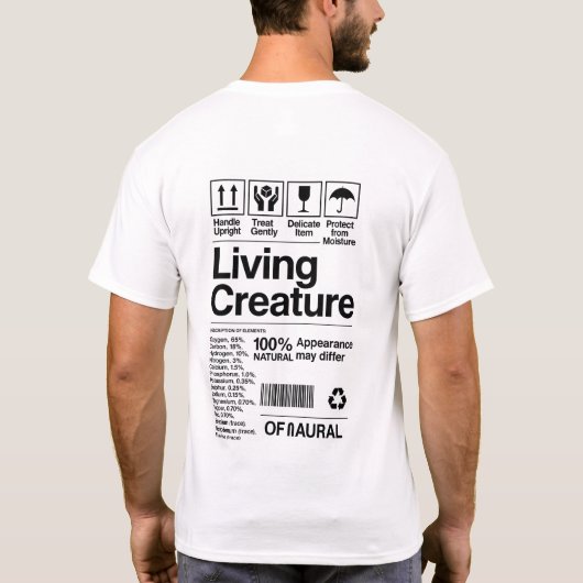 levend wezen t-shirt (Achterkant)