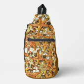 Levend Zeester Abstract Patroonontwerp Sling Bag (Voorkant)
