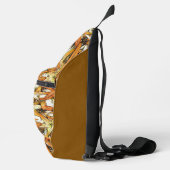 Levend Zeester Abstract Patroonontwerp Sling Bag (Rechts)