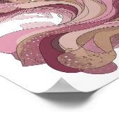 Levend Zilver ABSTRACTE KUNST Abstract ontwerp Poster (Hoek)