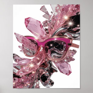 Levend Zilver ABSTRACTE KUNST Artistiek Motief Poster