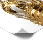 Levend Zilver ABSTRACTE KUNST Poster (Hoek)