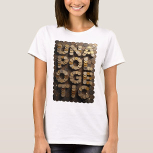 Levend Zilver ONGEREPT Vet Ontwerp T-shirt