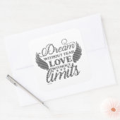 LEVEND ZONDER SCHIJF ZONDER BEPERKINGEN motivatie Vierkante Sticker (Envelop)