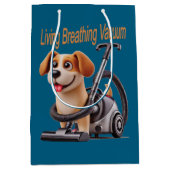 Levende Ademende Stofzuiger Hond Medium Cadeauzakje (Voorkant)