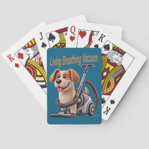 Levende Ademende Stofzuiger Hond Pokerkaarten
