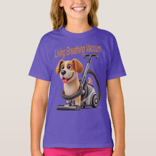 Levende Ademende Stofzuiger Hond T-shirt