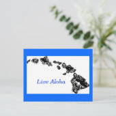 Levende Aloha-eilanden Briefkaart (Staand voorkant)