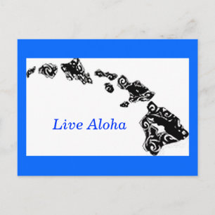 Levende Aloha-eilanden Briefkaart