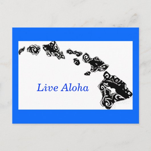 Levende Aloha-eilanden Briefkaart (Voorkant)