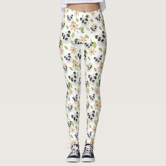 Levende benen: uniek gedessineerde leggings in ove (Voorkant)