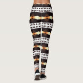 Levende benen: uniek gedessineerde leggings in ove (Achterkant)