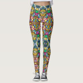 Levende benen: unieke leggings met patronen in ove (Voorkant)