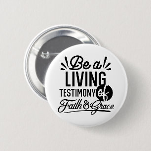 Levende Bijbelcitaat Christelijke Motivatie Ronde Button 5,7 Cm