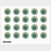 Levende Bladeren | Mandala Ronde Sticker (Vel)