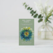 Levende Bladeren | Mandala Visitekaartje (Staand voorkant)
