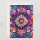Levende Bloemblaadjes | Bloem Mandala Design Kaart (Achterkant)
