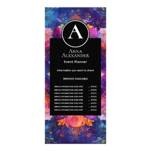 Levende Bloemblaadjes Bloem Mandala Ontwerp Reclamekaart