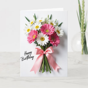 Levende bloemen verjaardagskaart kaart
