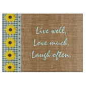 Levende boardgingham met boorput en schoot snijplank (Voorkant)