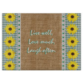 Levende boardgingham met boorput en schoot snijplank (Voorkant)