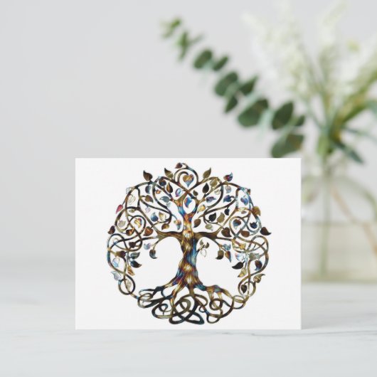 Levende boom briefkaart (Staand voorkant)