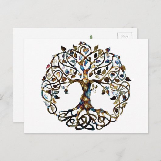 Levende boom briefkaart (Voorkant / Achterkant)
