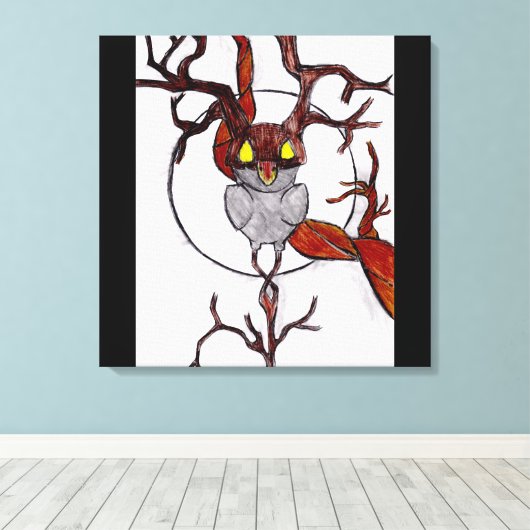 levende boom canvas afdruk (Insitu (Houten vloer))