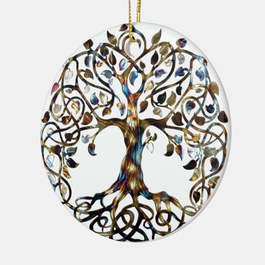 Levende boom keramisch ornament (Links)
