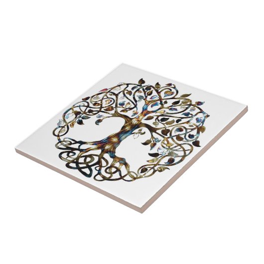 Levende boom tegeltje (Zijkant)