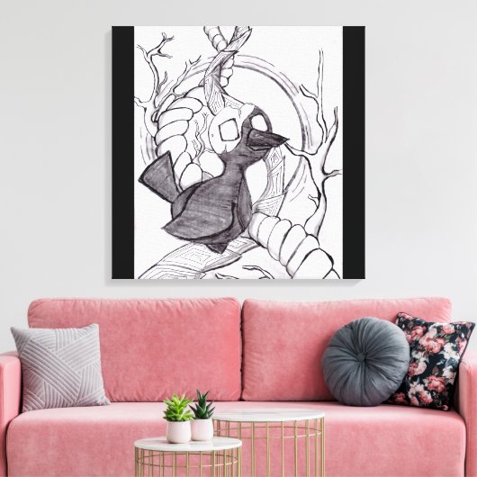 Levende boomreeks canvas afdruk (Insitu (Woonkamer))