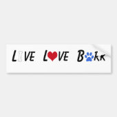 LEVENDE BUMPERSTICKER VAN LIVE LOVE BARK (Voorkant)