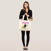 LEVENDE DANSER DROOMT DESIGN GROTE TOTE BAG (Voorkant (model))