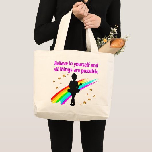 LEVENDE DANSER DROOMT DESIGN GROTE TOTE BAG (Voorkant (product))