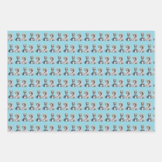 Levende dode bruid en bruidegom inpakpapier vel (Voorkant 2)