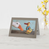 levende eenden en antiek speelgoed kaart (Gele Bloem)