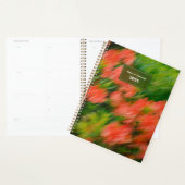 Levende en kleurrijke abstracte bloemschilderij fo planner (Display)