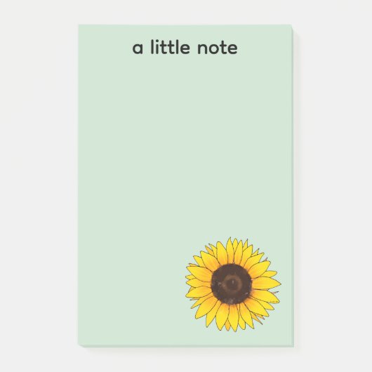 Levende Gele Zonnebloem Bloei Post-it® Notes (Voorkant)
