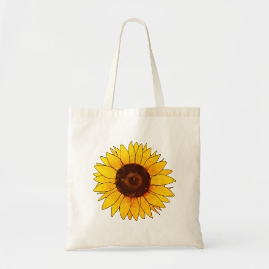 Levende Gele Zonnebloem Bloei Tote Bag (Voorkant)