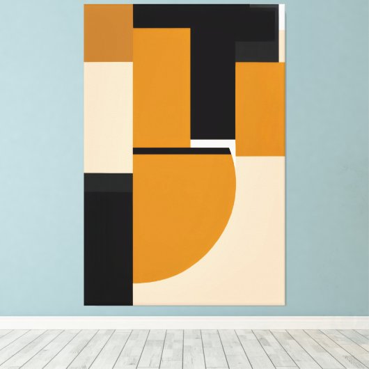 levende geometrie canvas afdruk (Insitu (Houten vloer))