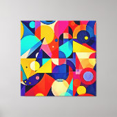 Levende Geometrische Abstracte Kunst Canvas Afdruk (Voorkant)