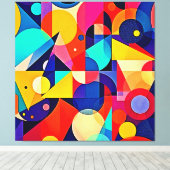 Levende Geometrische Abstracte Kunst Canvas Afdruk (Insitu (Houten vloer))