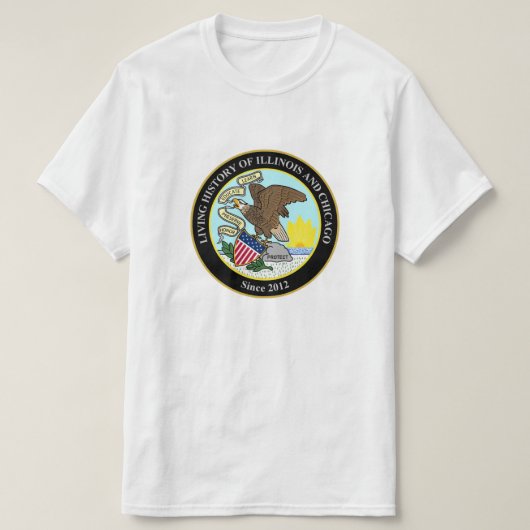 Levende geschiedenis van Illinois en Chicago Commu T-shirt (Design voorkant)