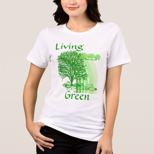 Levende groene Inspirerend quotes Tri-Blend Shirt (Voorkant)